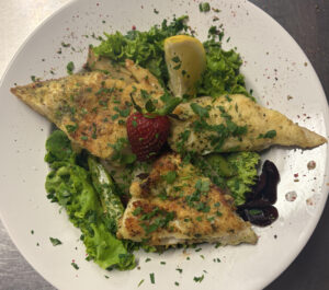 Gegrillter Spargel Salat mit Zander
